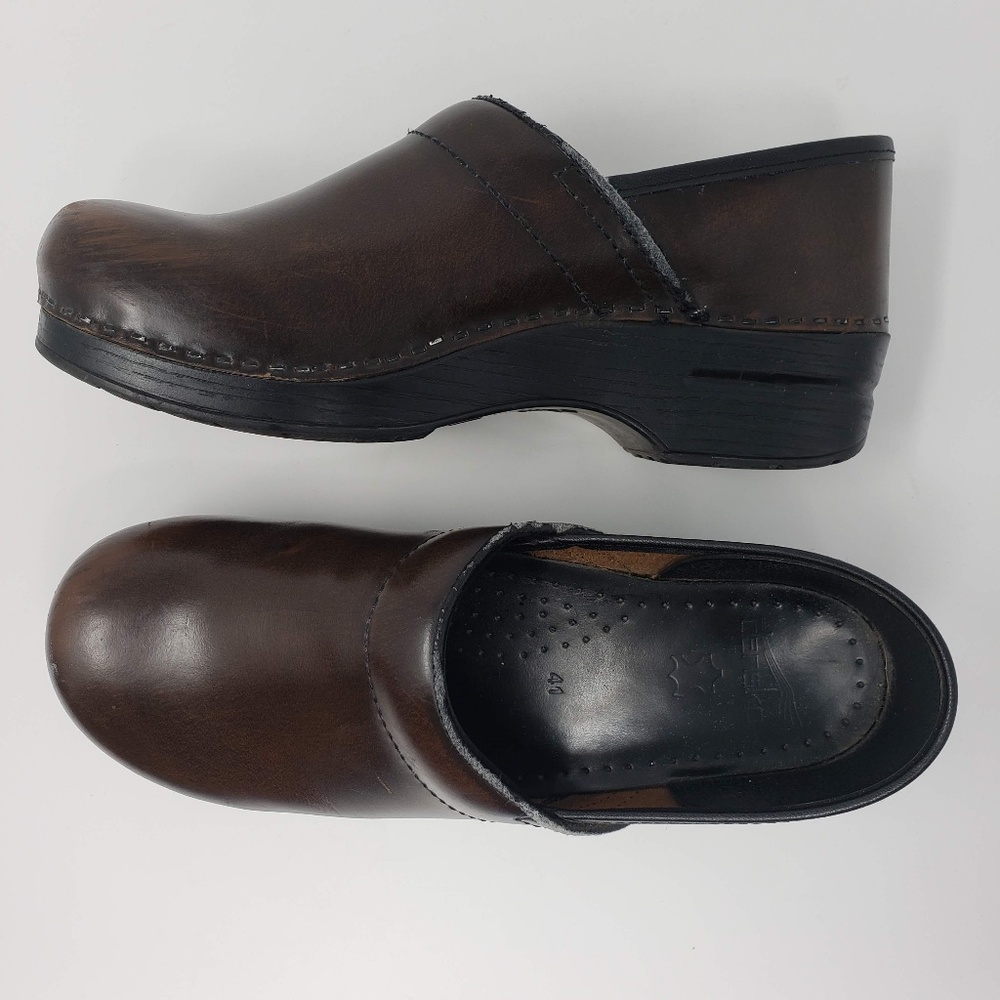 Dansko brown leather clogs, 41